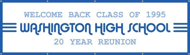 High School Reunion Vinyl Banner with Typecast design