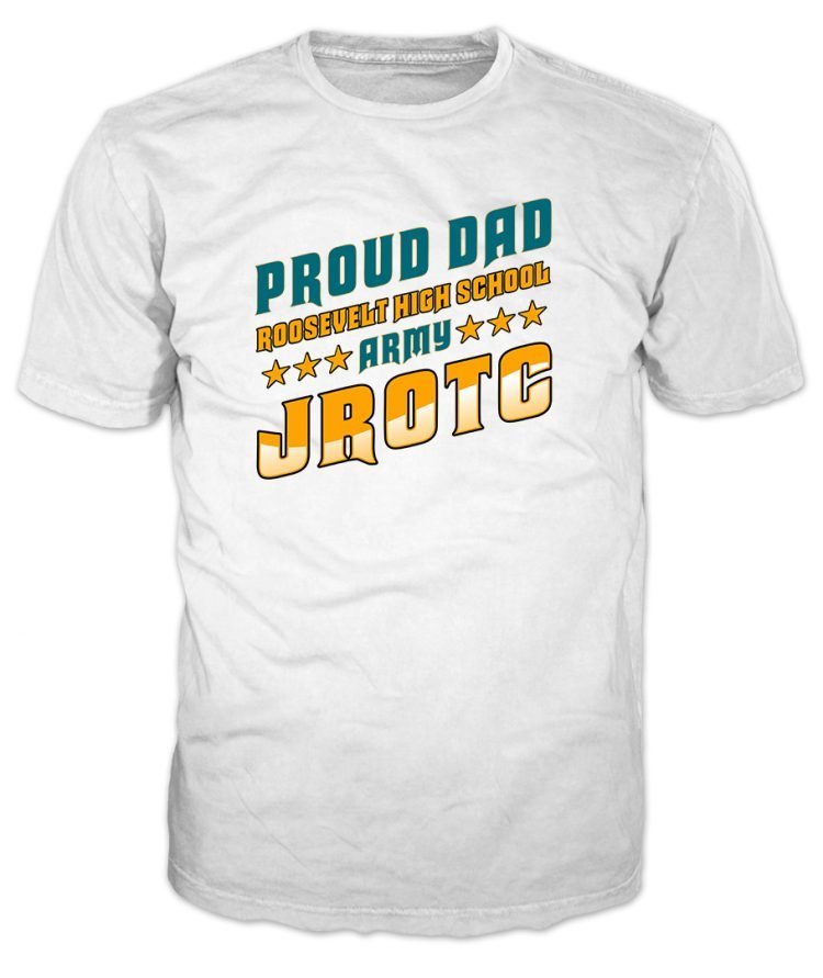 Army JROTC Proud Dad White T-Shirt