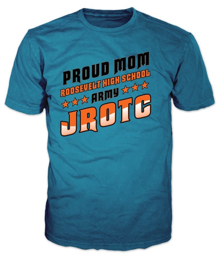 Army JROTC Proud Mom Blue T-Shirt