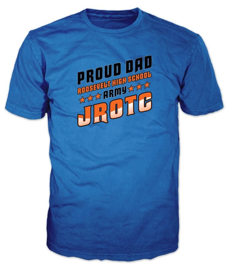 Army JROTC Proud Dad Blue T-Shirt