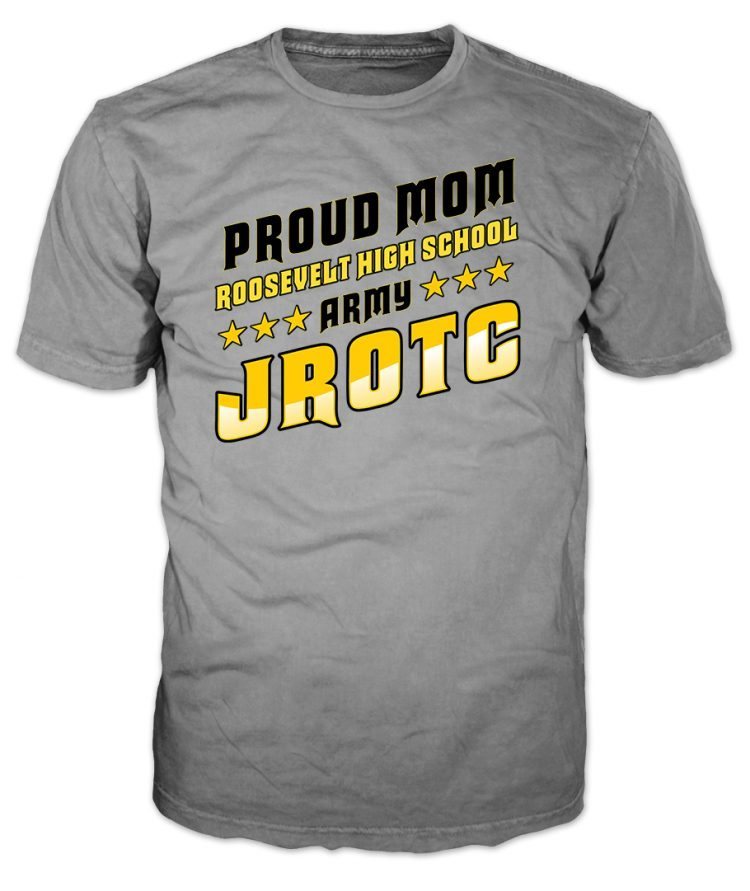 Army JROTC Proud Mom Grey T-Shirt