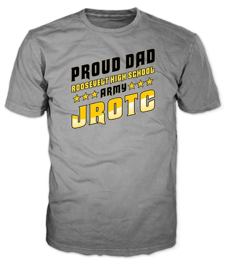Army JROTC Proud Dad Grey T-Shirt