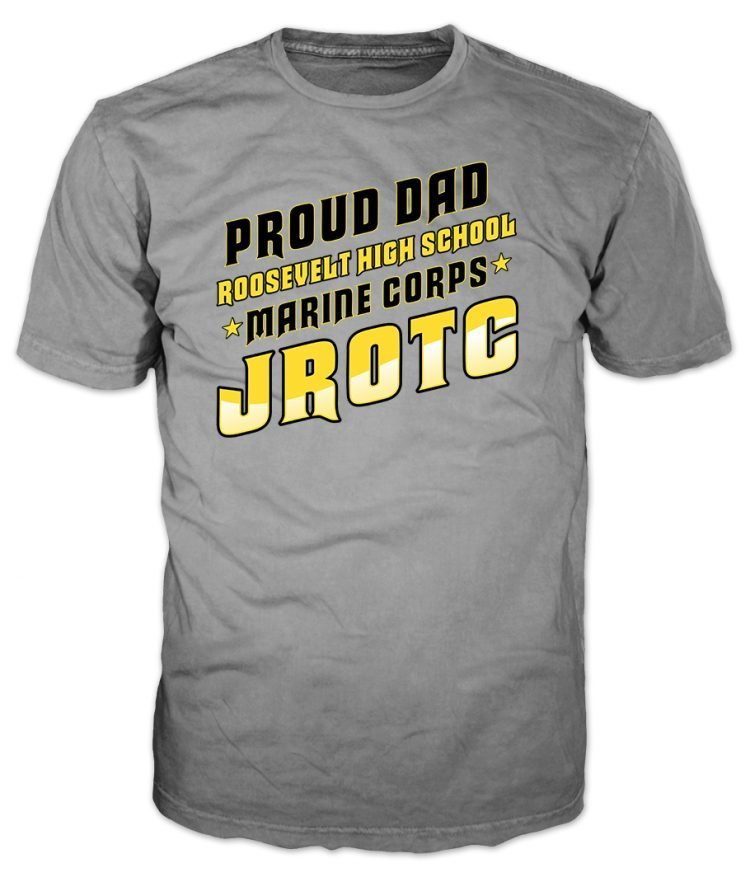 Marine Corps JROTC Proud Dad Grey T-Shirt