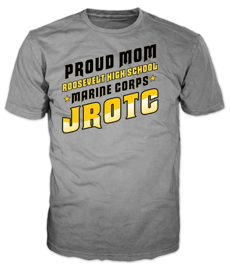 Marine Corps JROTC Proud Mom Grey T-Shirt