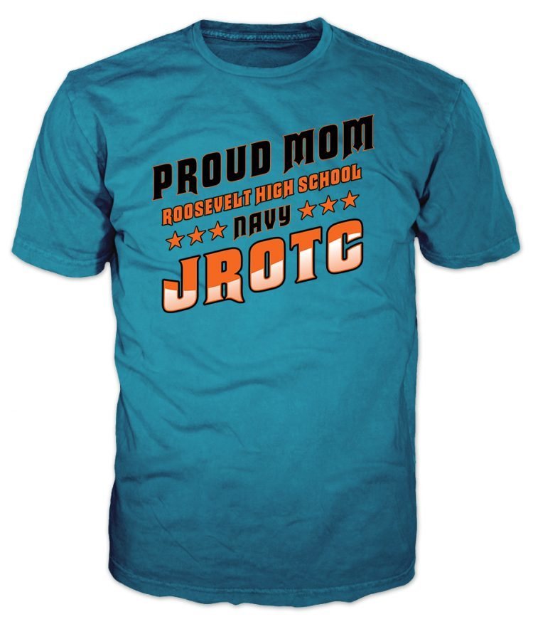 Navy JROTC Proud Mom Blue T-Shirt