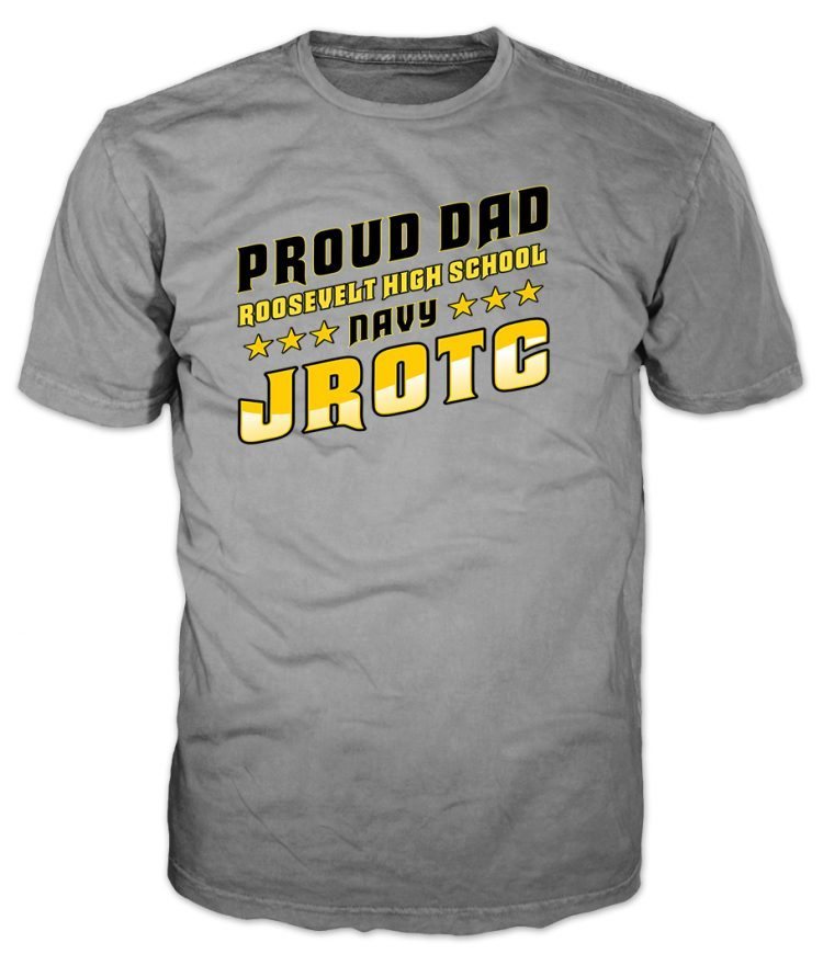 Navy JROTC Proud Dad Grey T-Shirt