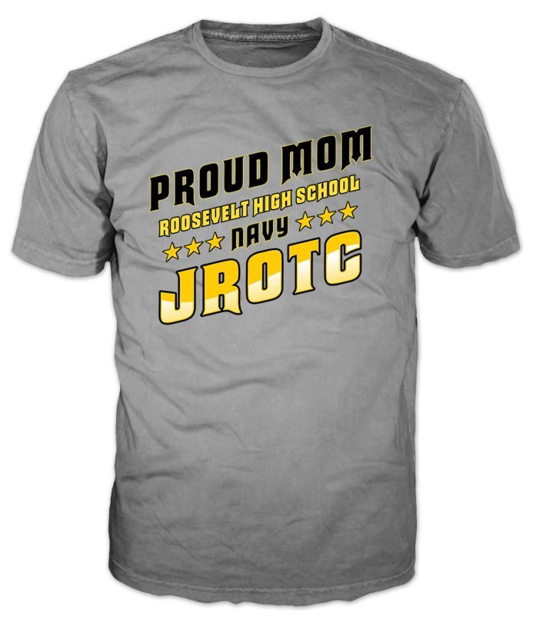 Navy JROTC Proud Mom Grey T-Shirt