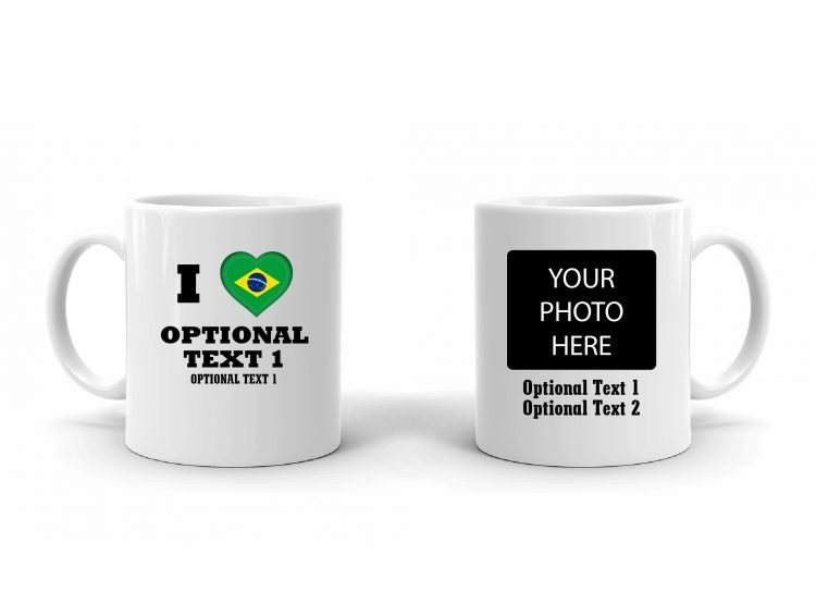 I Love Brazil Flag Mug