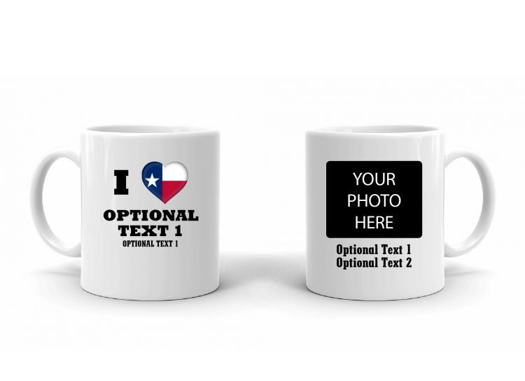 I Love Texas Flag Mug